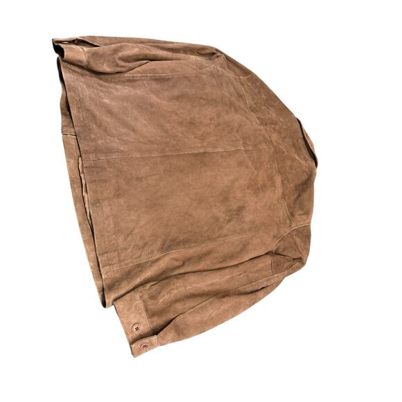 L.L.Bean Men’s 2XL Goat’s Yute Suede Leather Jacket Brown Full Zip Coat - Picture 7 of 13